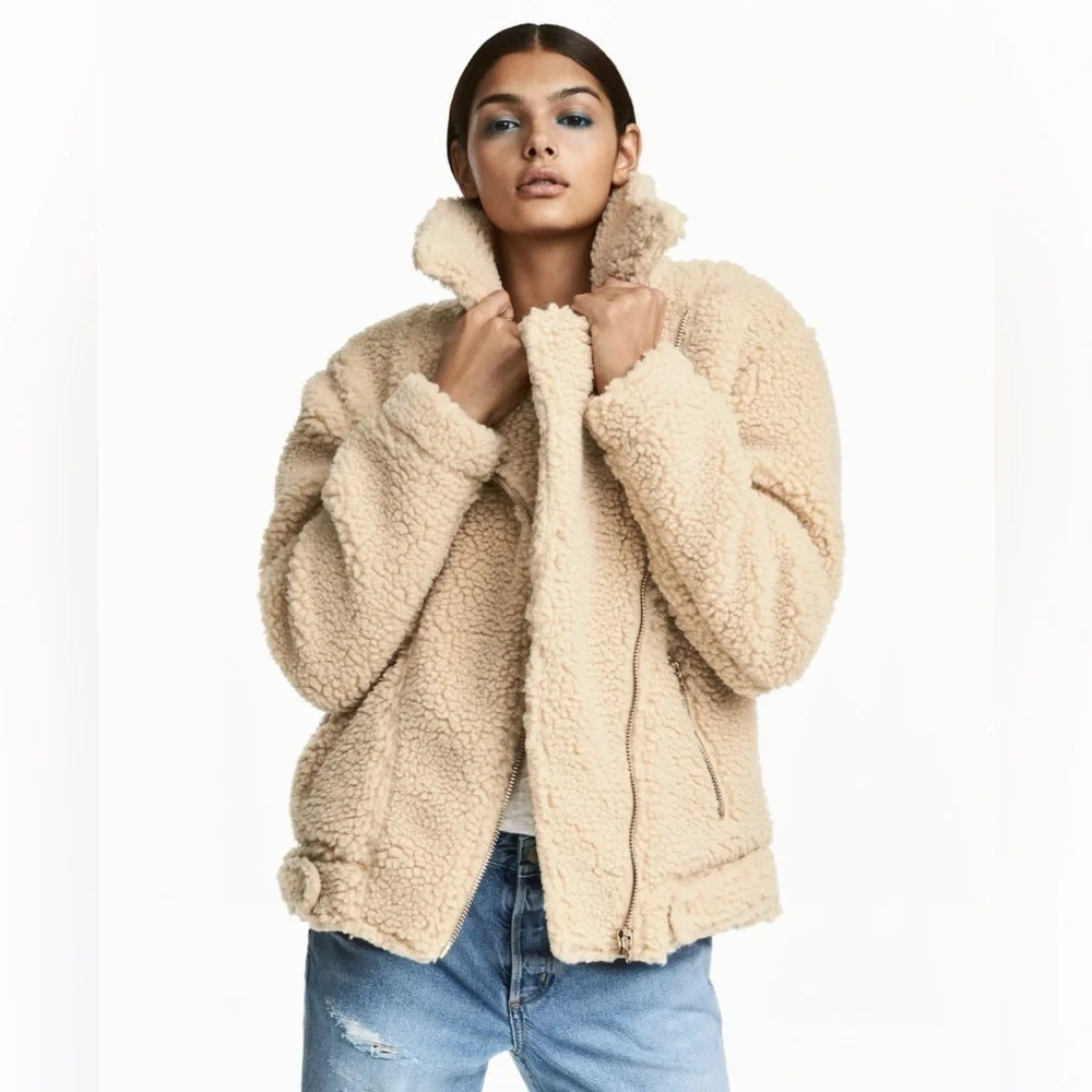 h&m  teddy jacket